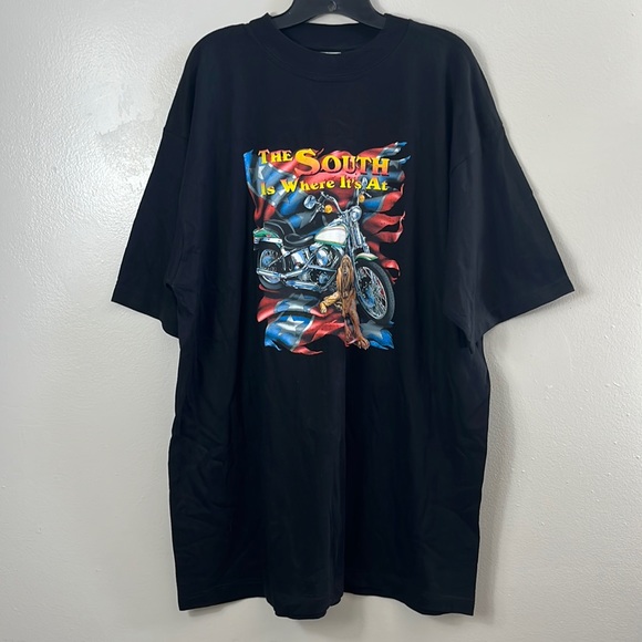 Liberty vintage tee black graphic south is where it’s at men’s size XXL Biker - Picture 1 of 7